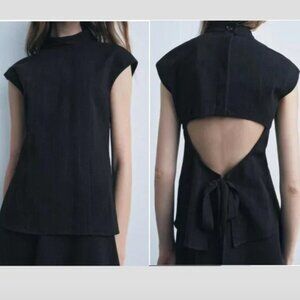 NWT ZARA PINSTRIPE VEST TOP ZW COLLECTION